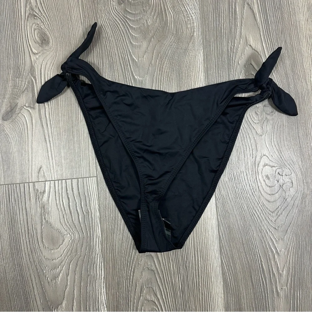 NWT Dippin Daisys Black Lucy‎ Cheeky Bikini Bottom Side Knot Swimwear Size M